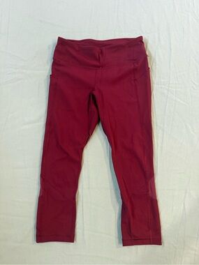 Women's Lululemon Athletic Leggings Burgundy Red 6